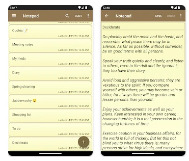notepad android